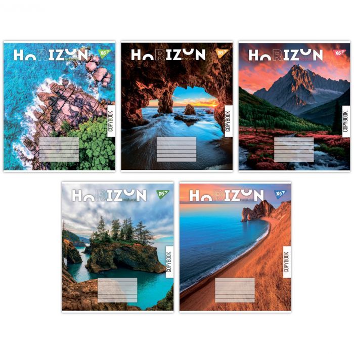 Тетрадь Yes Horizon nature 96 аркушів лінія Фото