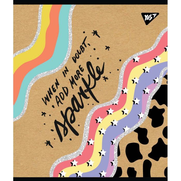 Тетрадь Yes А5 Abstract Крафт 18 аркушів клітинка Фото