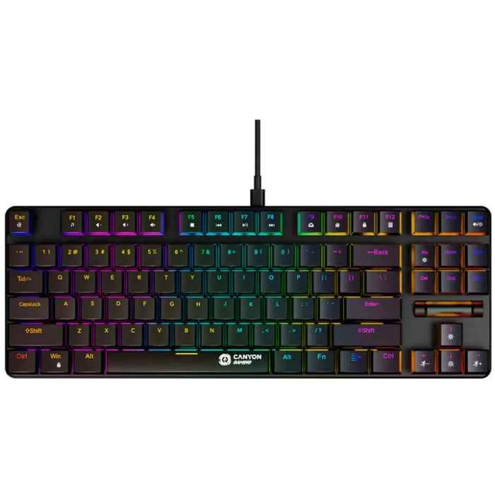 Клавиатура Canyon Cometstrike GK-50 RGB TKL USB UA Black Фото