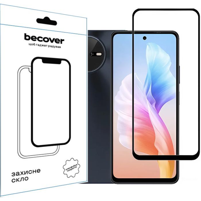 Стекло защитное BeCover Oscal Tiger 12 6.78" Black Фото