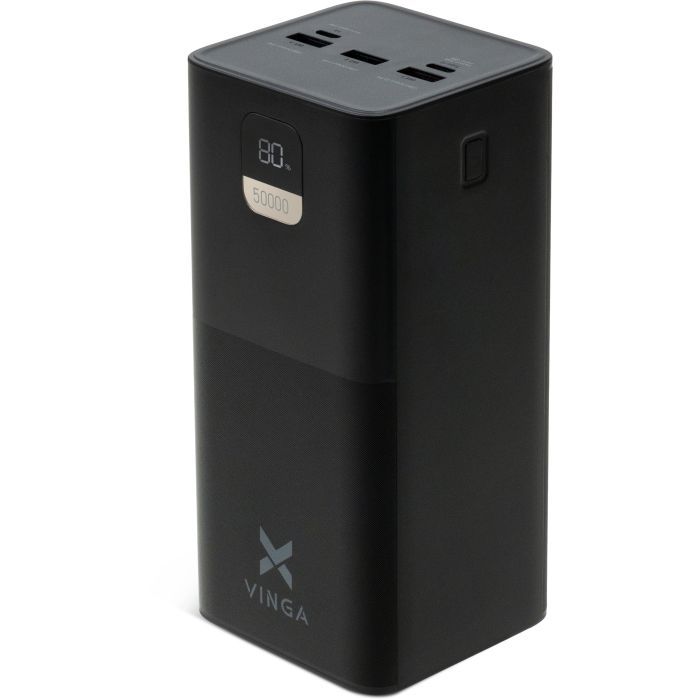 Батарея универсальная Vinga 50000 mAh 22.5W Display Black Фото