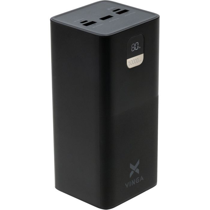 Батарея универсальная Vinga 50000 mAh 22.5W Display Black Фото 2