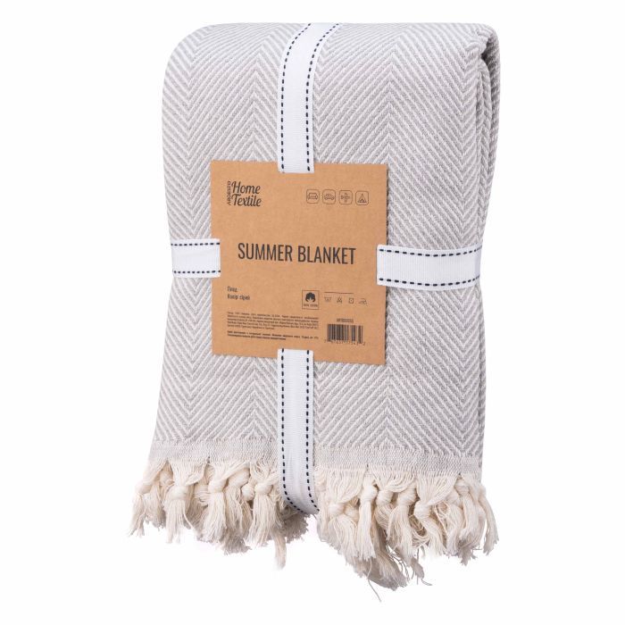 Плед Ardesto Summer 100% хлопок серый 140х190 см Фото