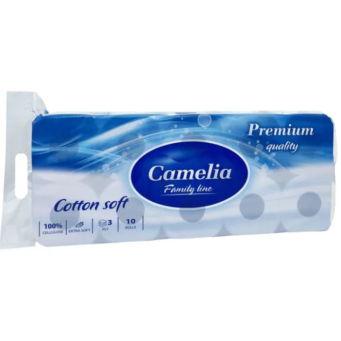 Туалетная бумага Camelia Premium 3 слоя 10 рулонов Фото