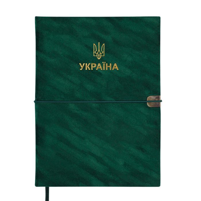 Еженедельник Buromax датированный 2026 PATRIOT VELOUR, А5 зеленый Фото