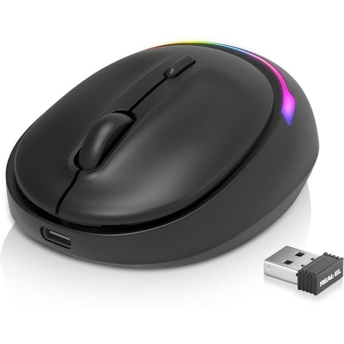 Мышка REAL-EL RM-440W Wireless/Bluetooth Black Фото