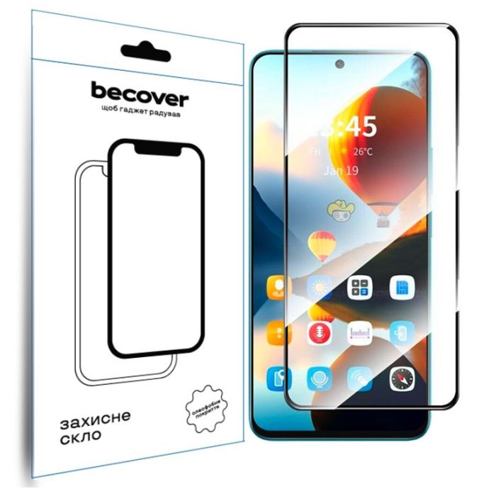 Стекло защитное BeCover Infinix Hot 50 Pro (X6881) Black Фото
