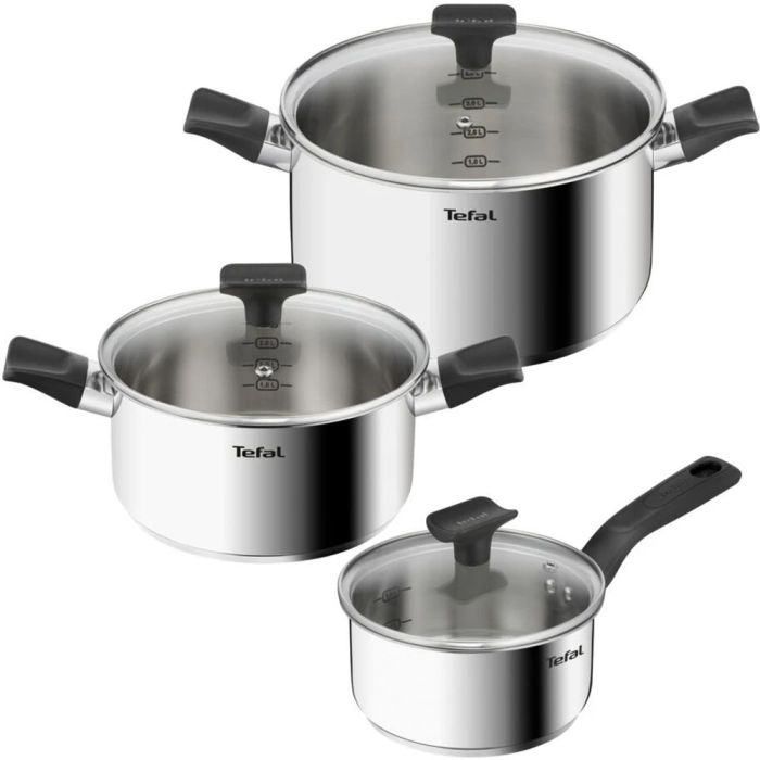 Набор посуды Tefal Delicious, 6предметів, нержавіюча сталь, бакеліт, Фото