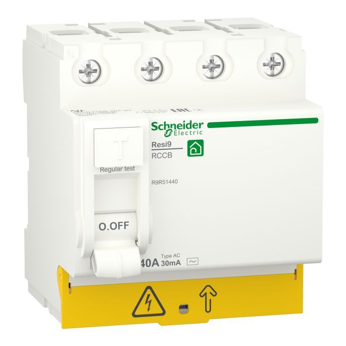 Дифференциальный автоматический выключатель Schneider Electric RESI9 4P 40A 30mA Фото