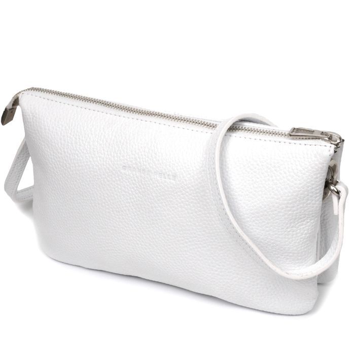 Сумка Grande Pelle Из натуральной кожи Белая Фото