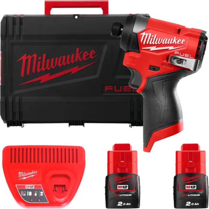 Шуруповерт Milwaukee M12 FID2-202X, 2x2Ah, кейс Фото
