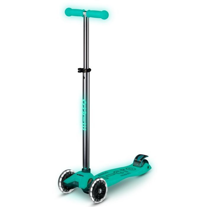 Самокат Micro Maxi Deluxe Glow LED Желейный зеленый Фото