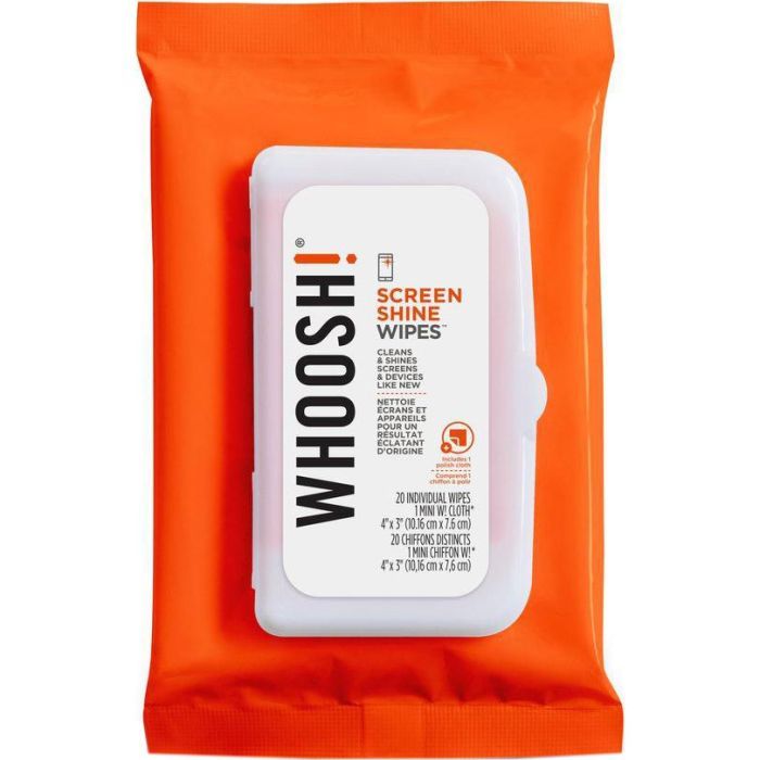 Салфетки Whoosh! Screen Shine 20 WIPES 10х7cm + 1microfiber 14х14cm Фото
