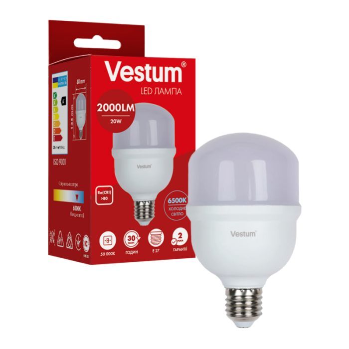 Лампочка Vestum LED T80 20W 6500K 220V E27 Фото