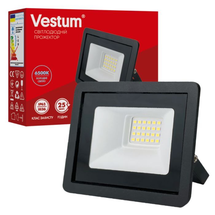 Прожектор Vestum LED 20W 6500K 180-260V IP65 Фото