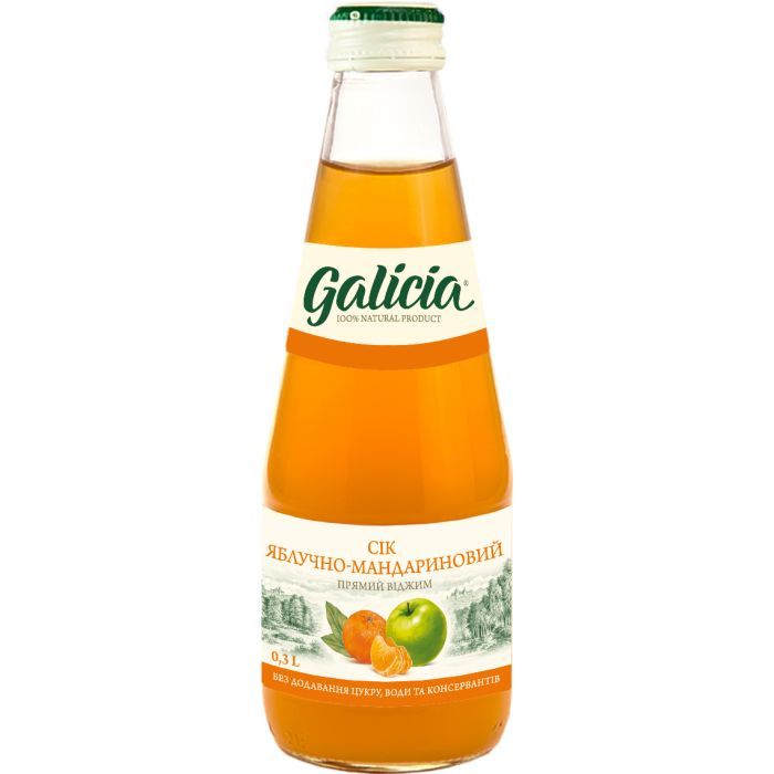 Сок Galicia Яблочно-мандаринового пастеризованного неосвещенно Фото