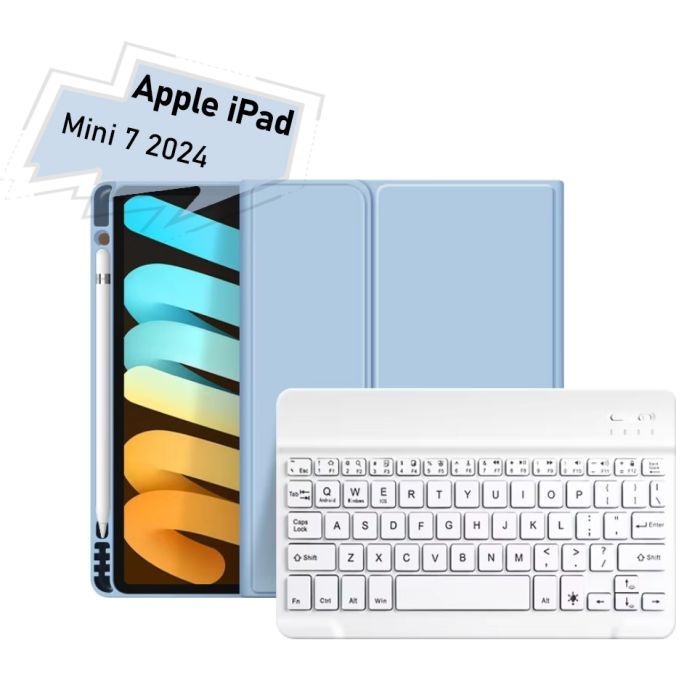 Чехол для планшета BeCover with keyboard Apple iPad Mini 7 2024 Light Blue Фото