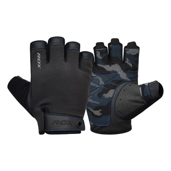 Перчатки для фитнеса RDX T2 Half Blue S Фото