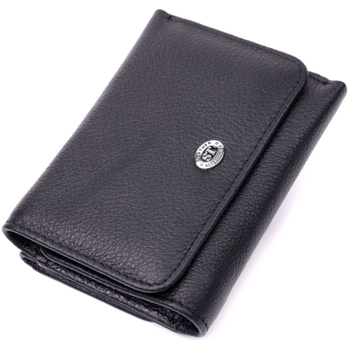 Кошелек ST Leather Из натуральной кожи Черный Фото