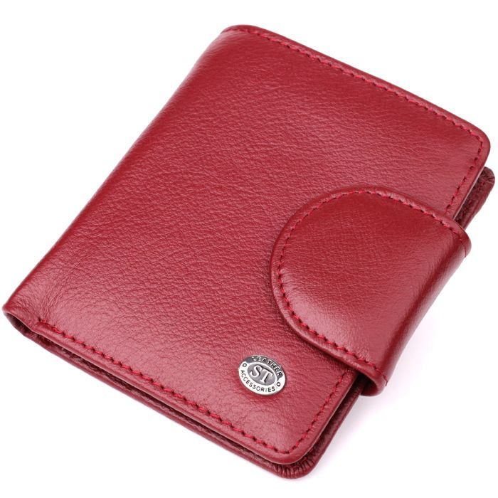 Кошелек ST Leather Из натуральной кожи Бордовый Фото
