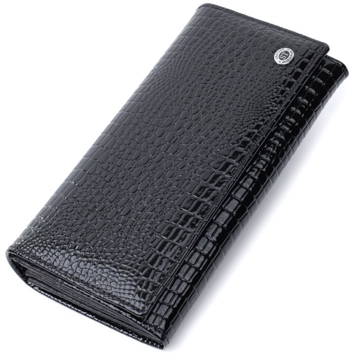 Кошелек ST Leather Из натуральной кожи Черный Фото