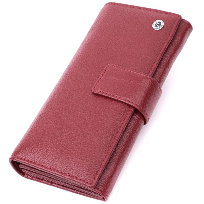 Кошелек ST Leather Из натуральной кожи Бордовый Фото