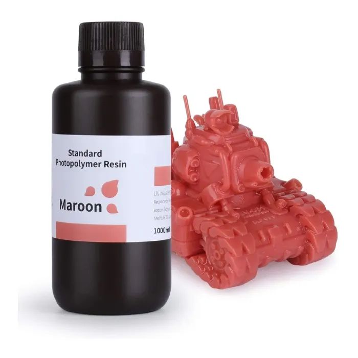 Фотополимерная смола ELEGOO Resin, Standard 1кг, maroon Фото