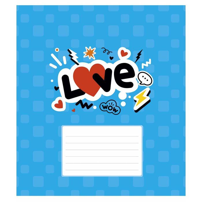 Тетрадь Школярик Love 12 листов клетка Фото