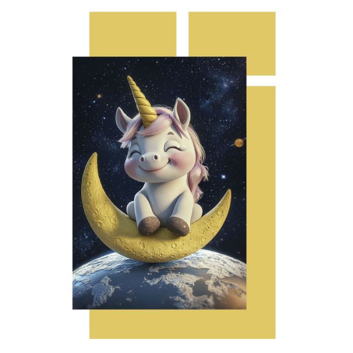 Детский постельный набор Home Line Одноріг на місяці Фото