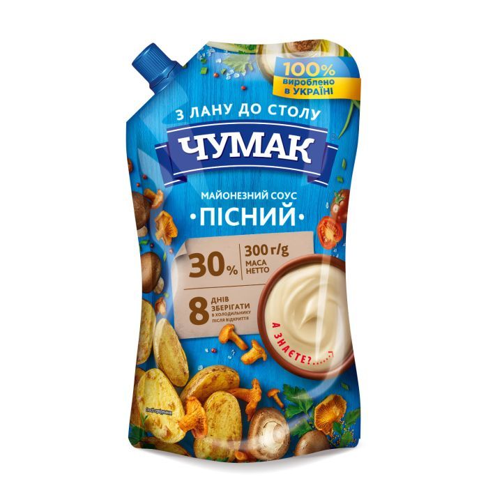 Соус Чумак Майонез Постный 30% 300 г Фото