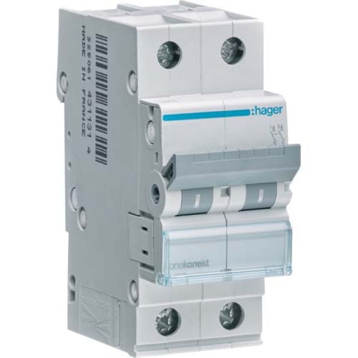 Автоматический выключатель Hager 2-п. C 63A (6kA) 2M (A) Фото