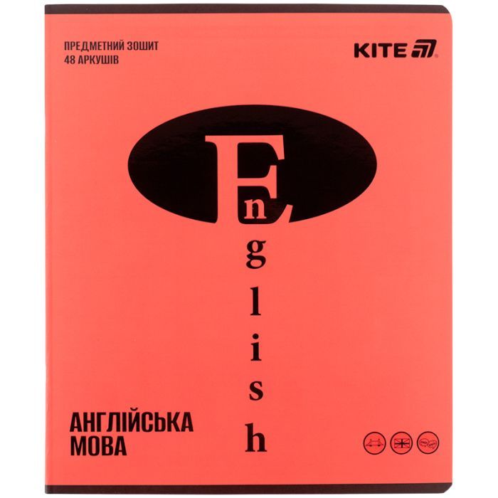 Тетрадь Kite предметная Brigh 48 листов, линия, английский язык Фото