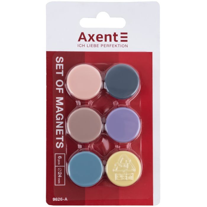 Магнит Axent 24 мм, 6 шт, Morandi Фото