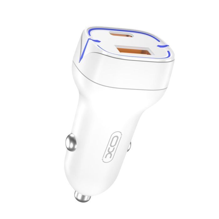 Зарядное устройство XO 1xUSB QC3.0 + 1xUSB-C PD20W white Фото