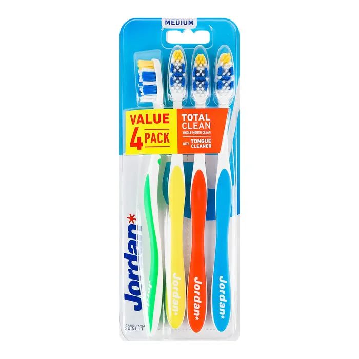 Зубная щетка Jordan Total Clean Medium 4 шт. Фото