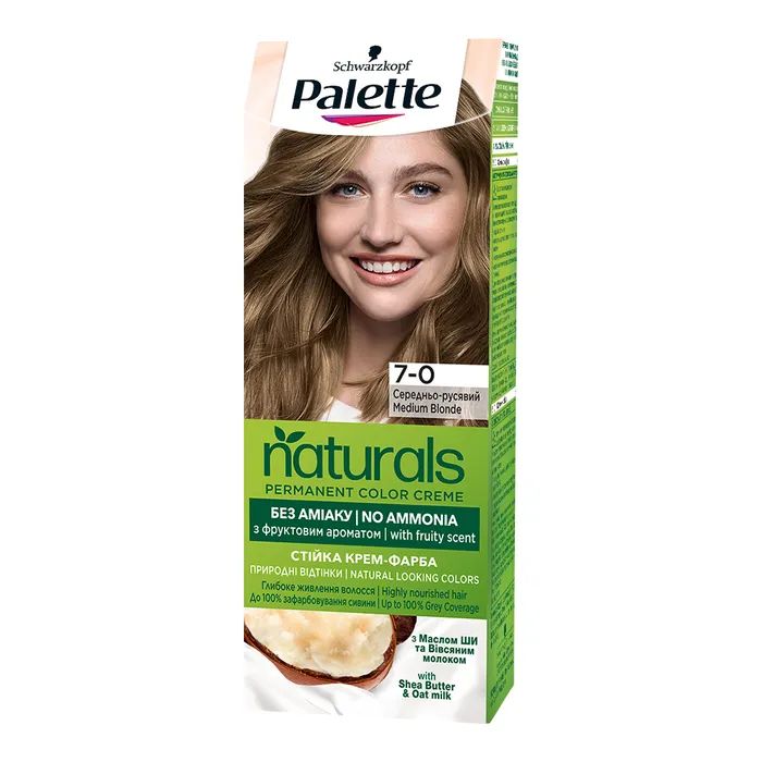 Краска для волос Palette Naturals без аммиака 7-0 Средне-русый Фото