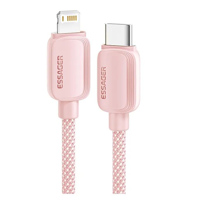 Дата кабель Essager USB-C to Lightning 1.0m 20W pink Фото
