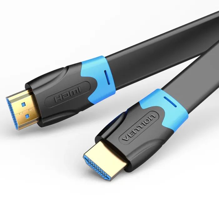 Кабель мультимедийный Vention HDMI M to HDMI M 2.0m 4K60Hz flat black Фото