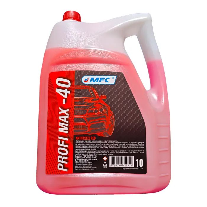 Антифриз МФК G12 "PROFI Max Red" (-24C) ПЕ кан 10л Фото