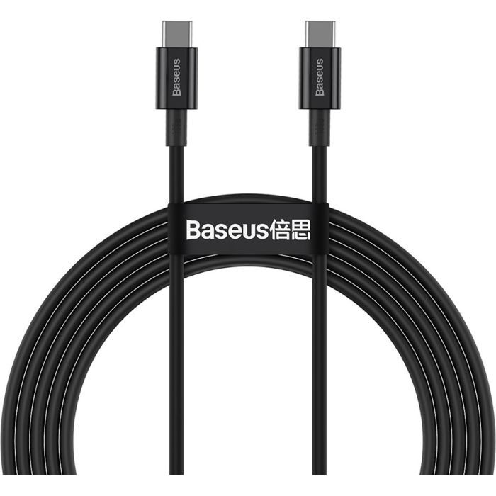 Дата кабель Baseus USB-C to USB-C 2.0m 100W black Фото