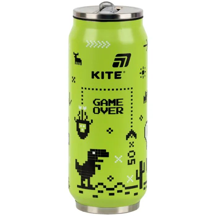 Поильник-непроливайка Kite Game over термочашка з трубочкою, 500 мл Фото