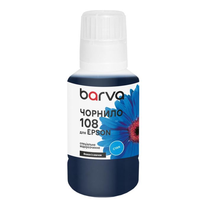 Чернила Barva Epson 108 140 мл, cyan, special, OneKey Фото