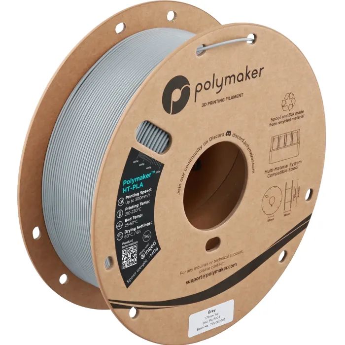 Пластик для 3D-принтера Polymaker HT-PLA 1,75mm 1kg GREY Фото