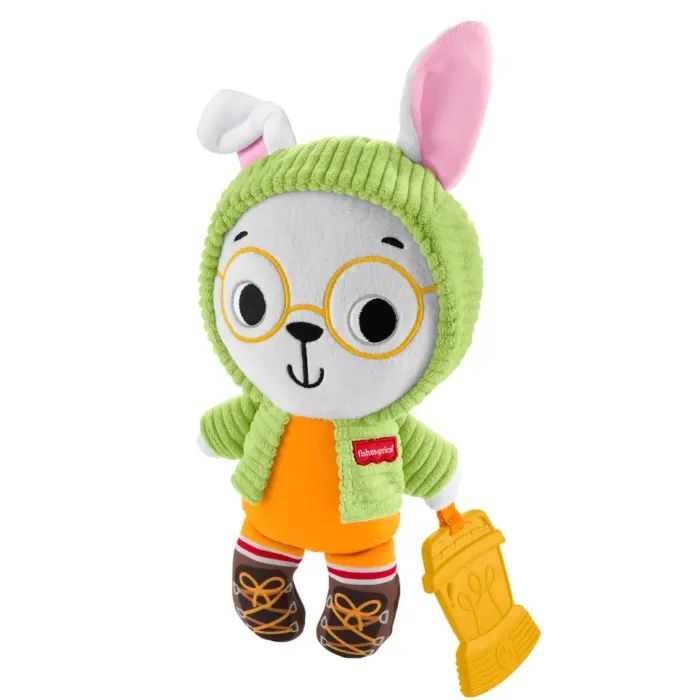Погремушка Fisher-Price Зайка-обнимашка с прорезывателем Фото