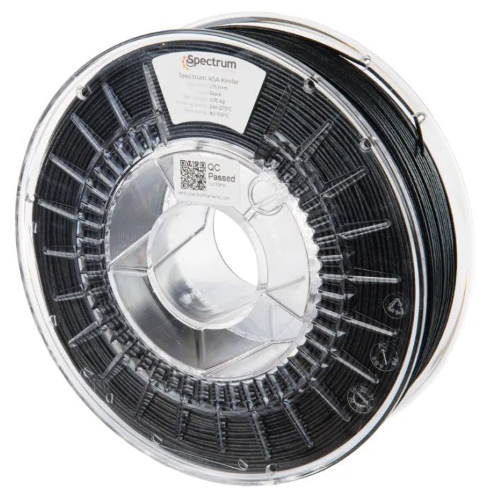 Пластик для 3D-принтера Spectrum ASA Kevlar 1.75mm 0.75kg BLACK Фото