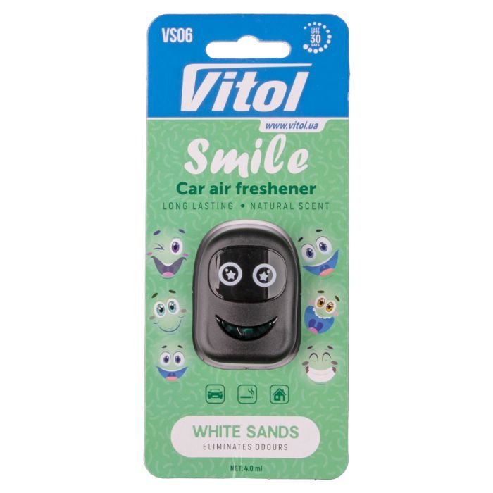 Ароматизатор для автомобиля VITOL Smile White Sands 4мл Фото
