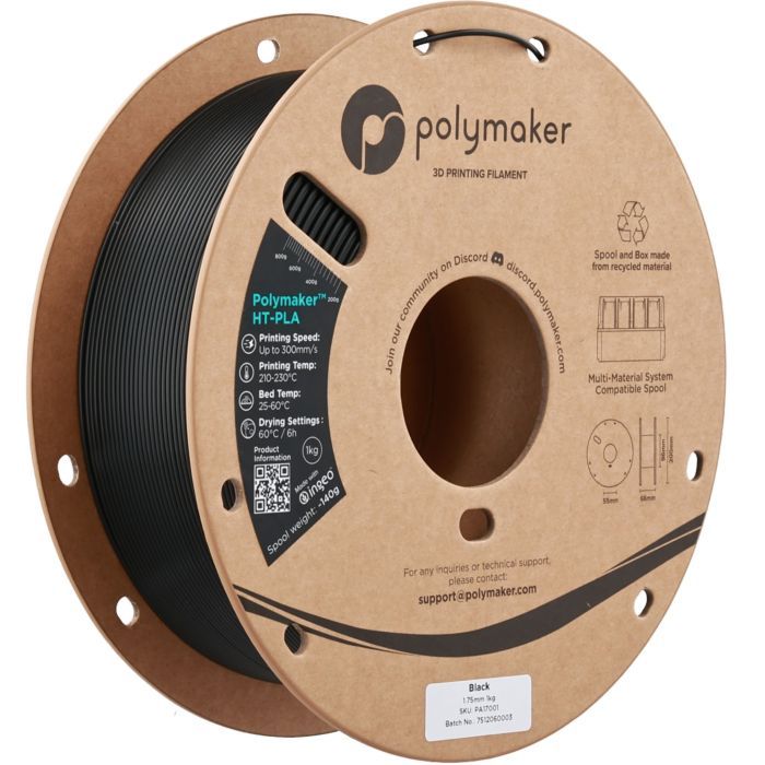 Пластик для 3D-принтера Polymaker HT-PLA 1,75mm 1kg BLACK Фото