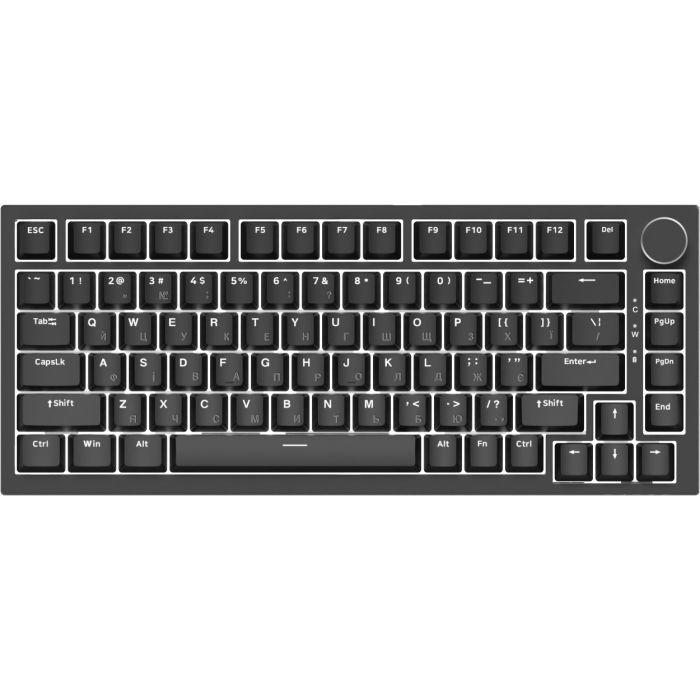 Клавиатура Ajazz AK820 Red Switch USB-C UA Black Фото