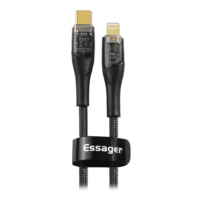 Дата кабель Essager USB-C to Lightning 1.0m 3A black Фото